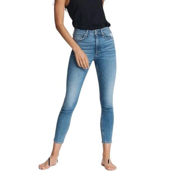 rag & bone Denim - Rag & Bone Womens 26 Nina High Rise Skinny Jeans in West Marin Blue Medium Wash